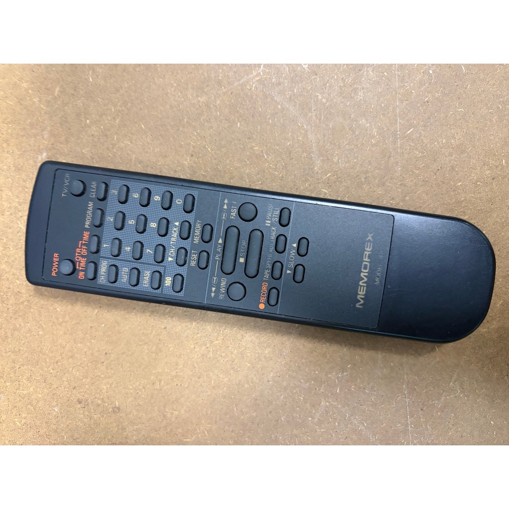Memorex Model 91 TV VCR Remote Control Black Made in Japan Replacement